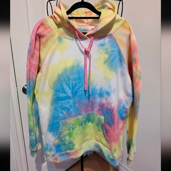 Ardene Sweaters - Tie-Dye Rainbow Hoodie